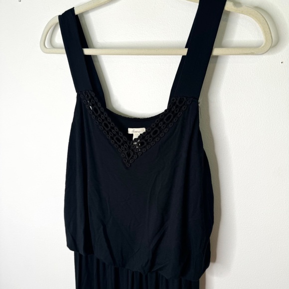 Soma Black Sleeveless Crochet Neck Jumpsuit Romper Medium - Picture 6 of 7